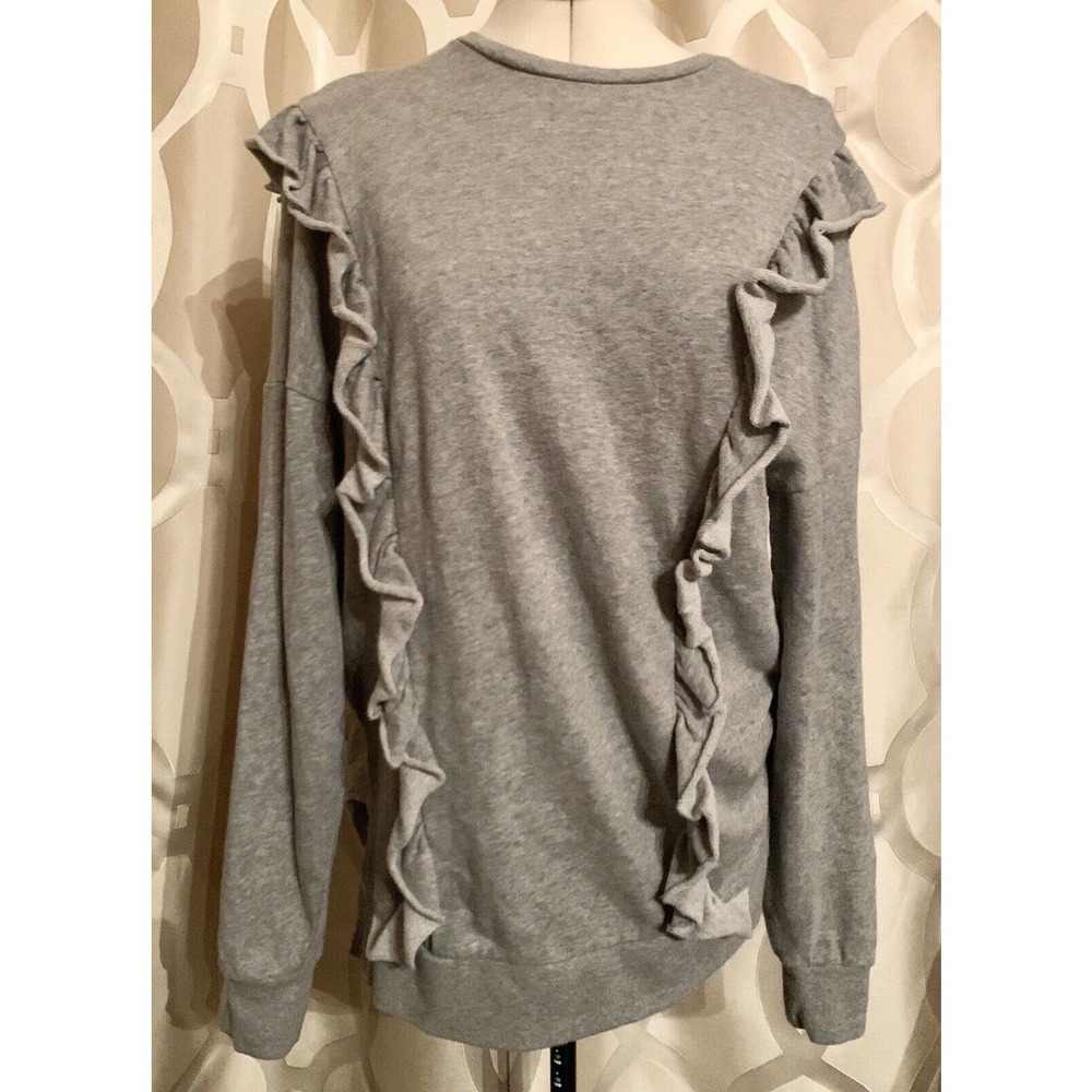 ABound Women Gray Ruffle Pullover Sweater XS S Nordstom